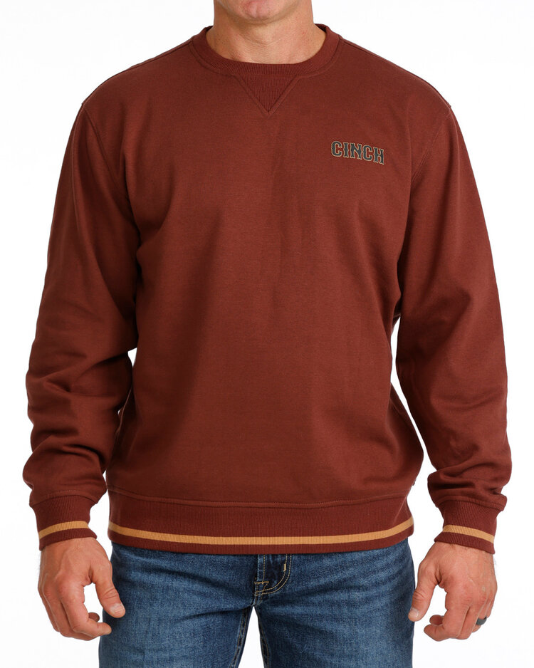 Cinch Vintage Varsity Sweater Burgundy