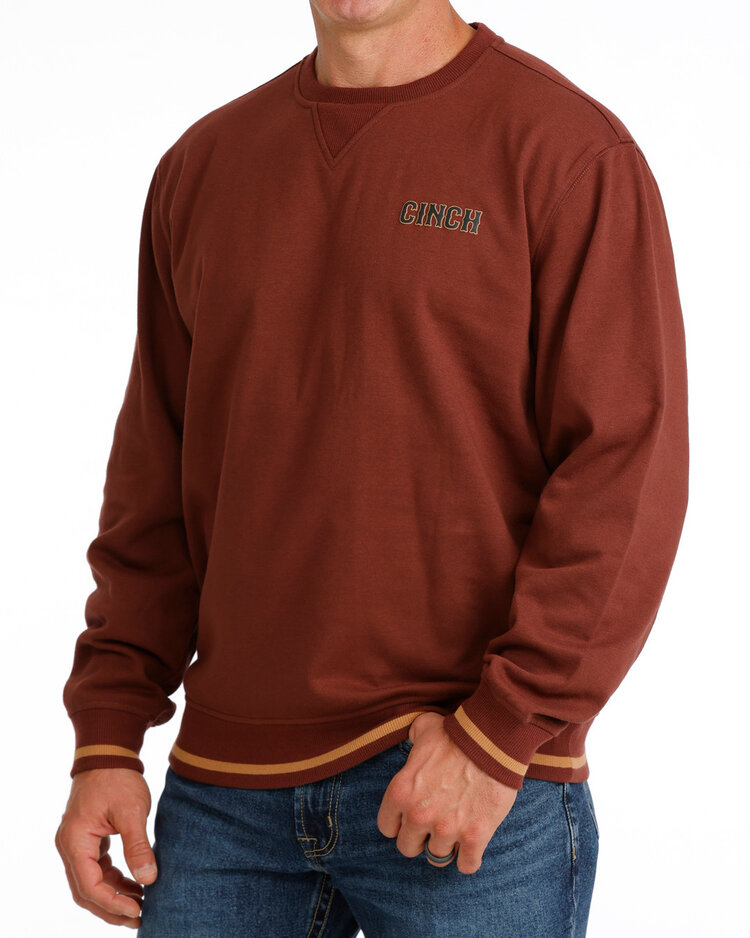 Cinch Vintage Varsity Sweater Burgundy