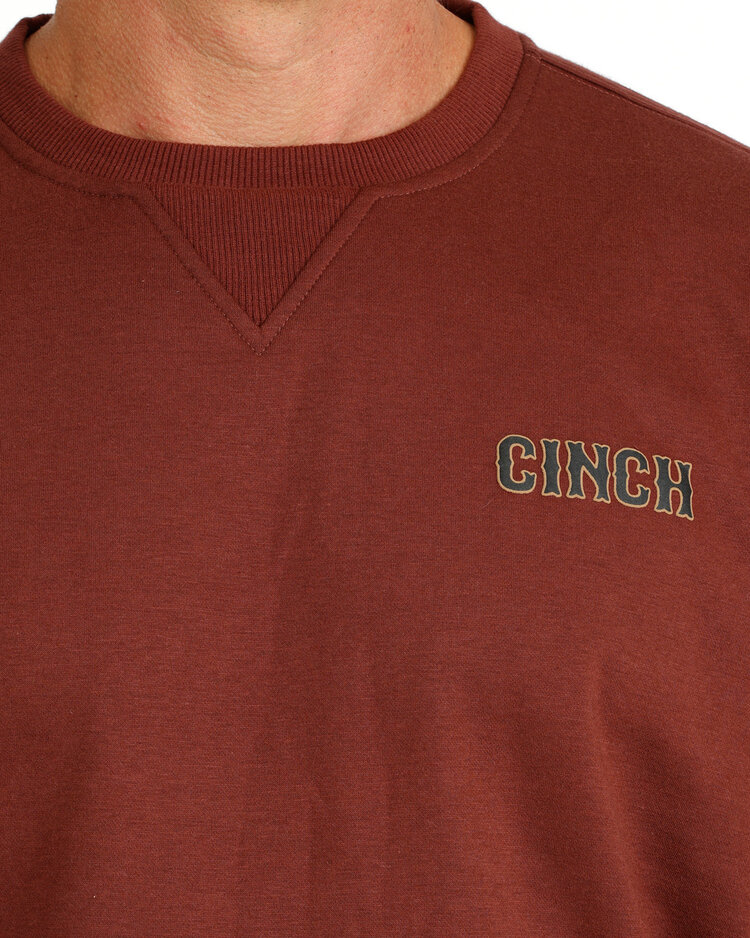 Cinch Vintage Varsity Sweater Burgundy