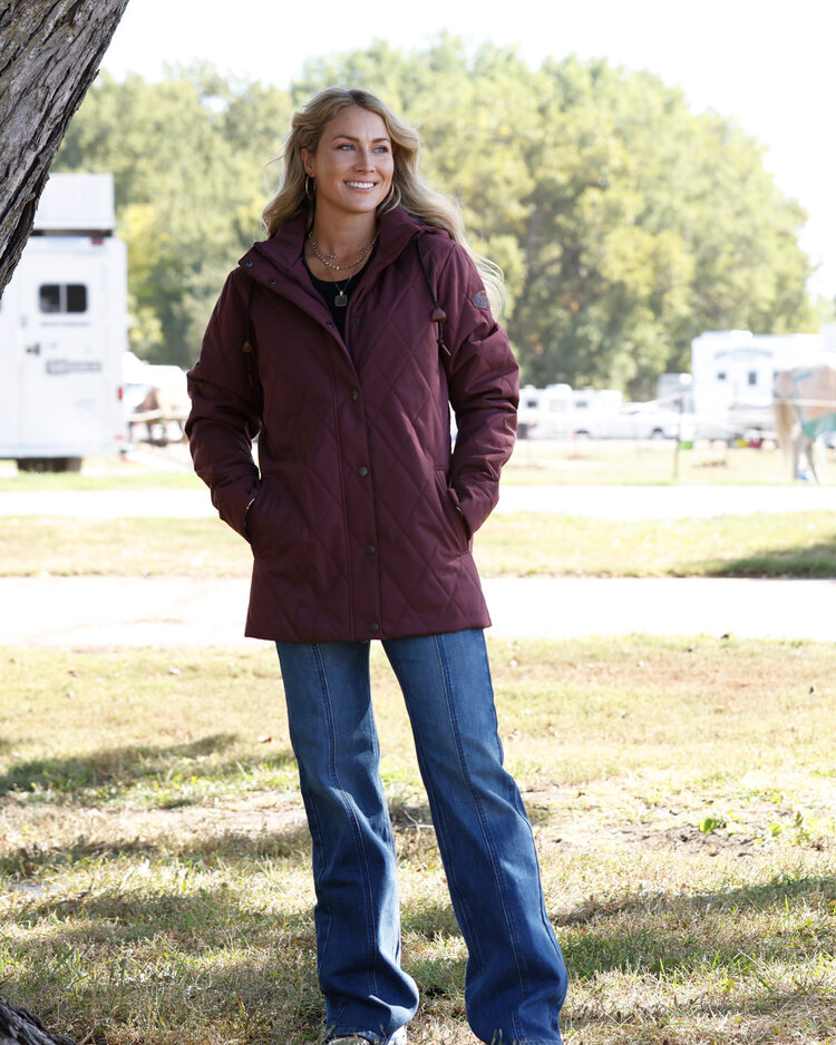 Cinch Quilted Barn Coat Purple