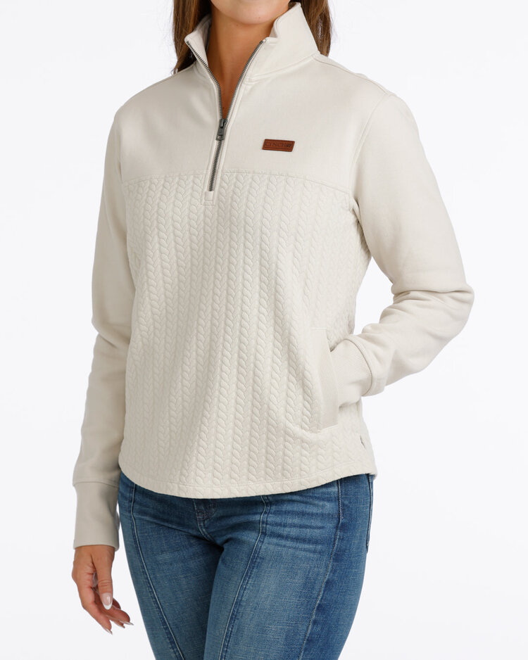 Cinch 1/4 Zip Pullover Cream