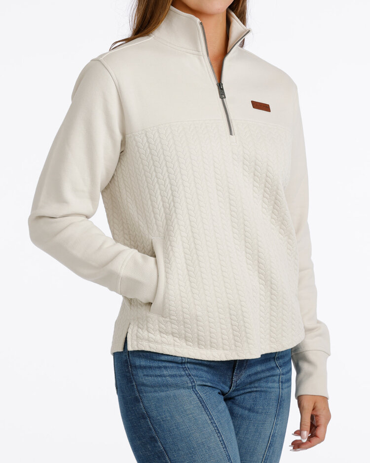 Cinch 1/4 Zip Pullover Cream