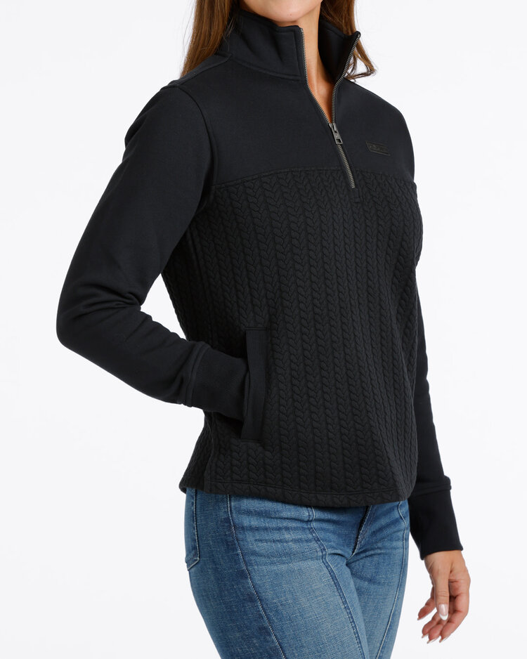 Cinch 1/4 Zip Pullover Black