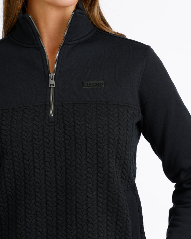 Cinch 1/4 Zip Pullover Black