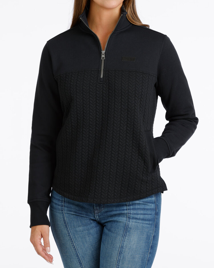 Cinch 1/4 Zip Pullover Black