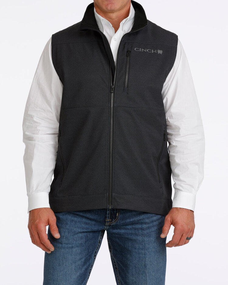 Cinch Zip Bonded Vest Black
