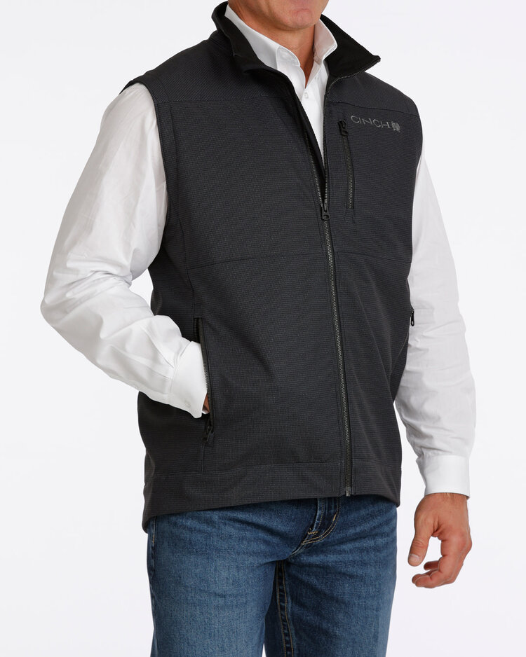 Cinch Zip Bonded Vest Black
