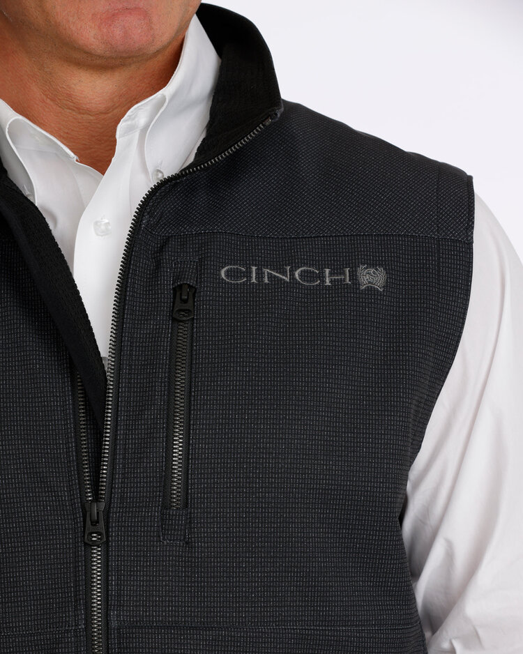 Cinch Zip Bonded Vest Black
