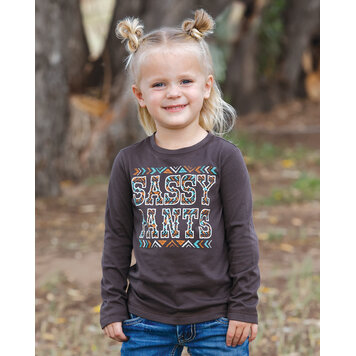 Cruel Denim Toddler Sassy Pants Long Sleeve Tee Brown