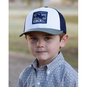 Cinch Youth Bucking Horse Patch Cap Navy Olive
