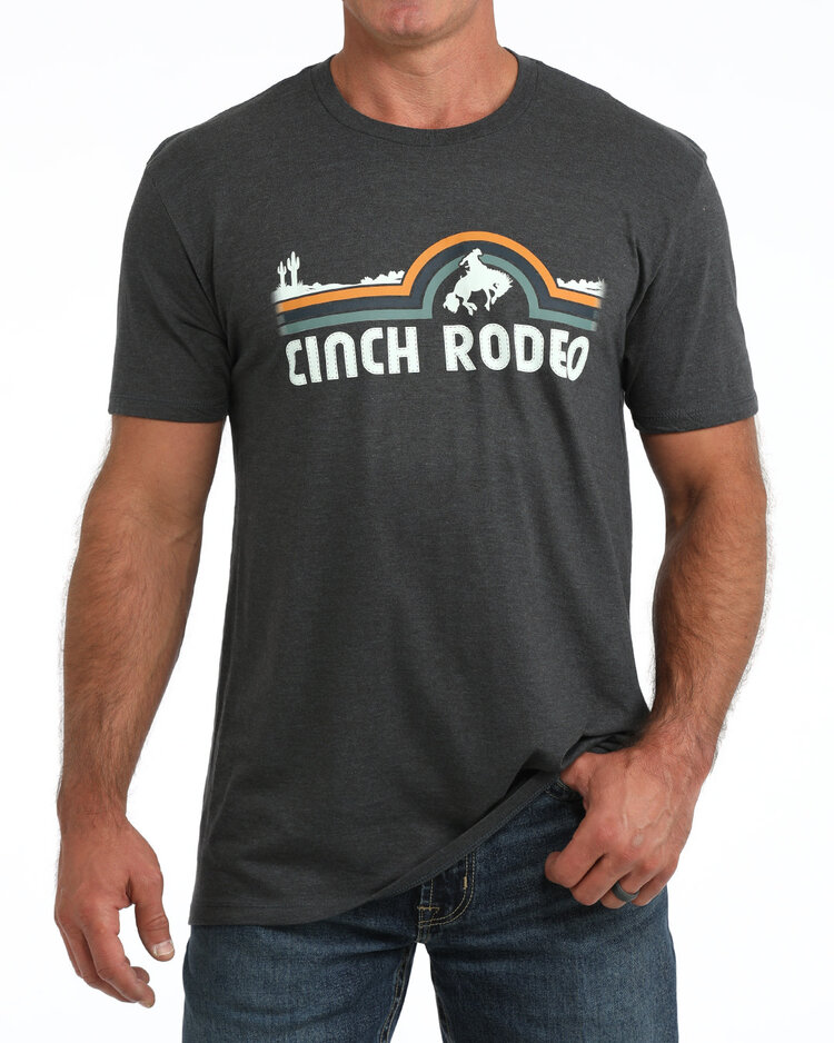 Cinch Stitch Print Logo Tee Navy