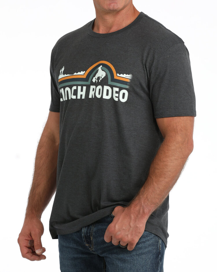 Cinch Stitch Print Logo Tee Navy