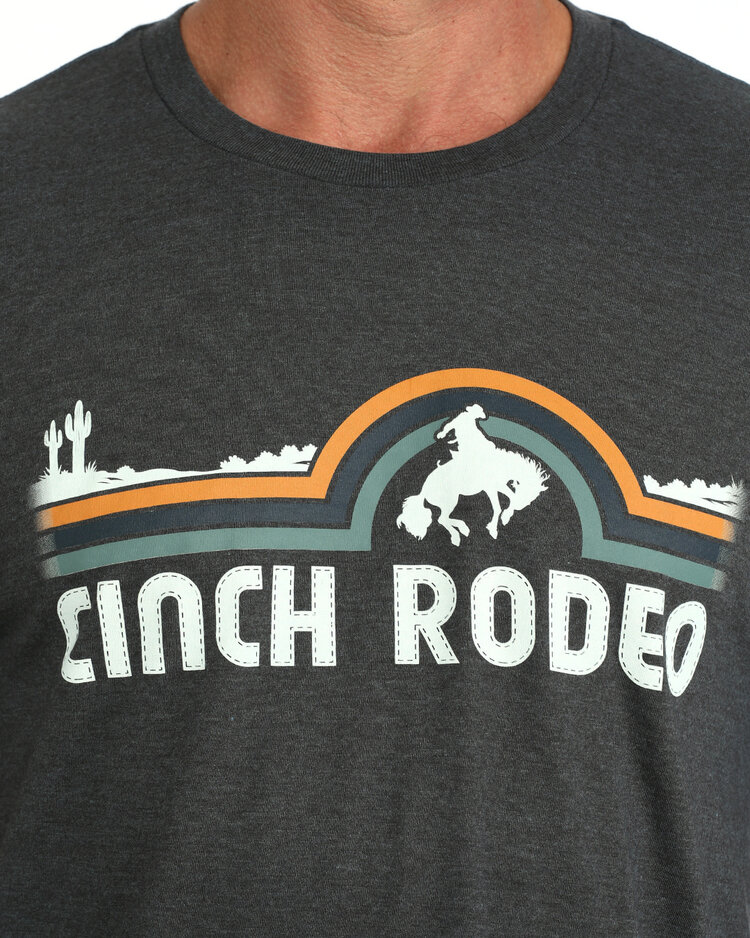Cinch Stitch Print Logo Tee Navy