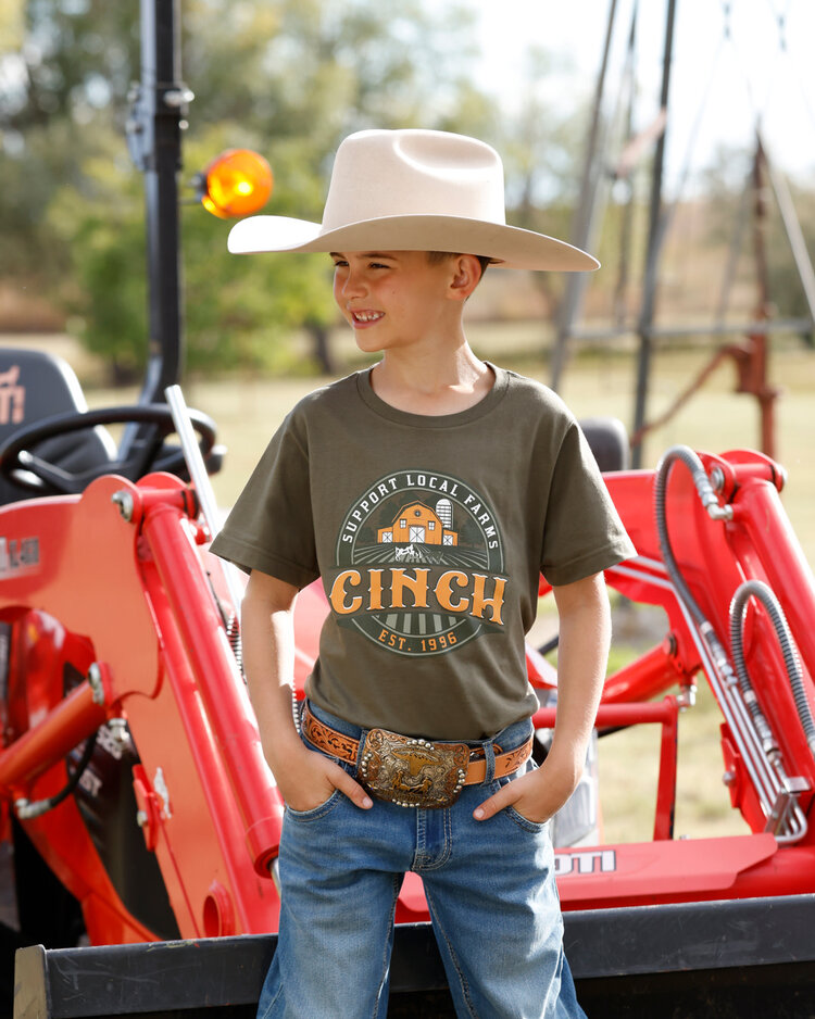 Cinch Youth Support Local Farms Tee Green
