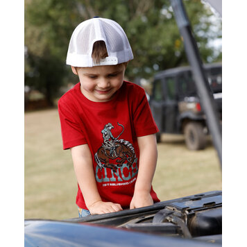 Cinch Toddler Bucking Bronc Tee Burgundy