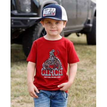 Cinch Infant Bucking Bronc Tee Burgundy