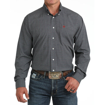 Cinch Arenaflex Square Print Blue Maroon