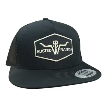 Rusted Ranch Wear Iron Flat Cap Black