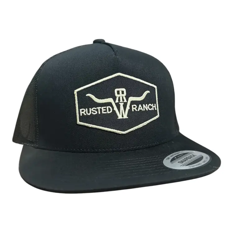Rusted Ranch Wear Iron Flat Cap Black