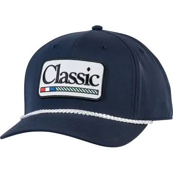 Classic Ropes Embroidered Patch Cap Navy White Rope