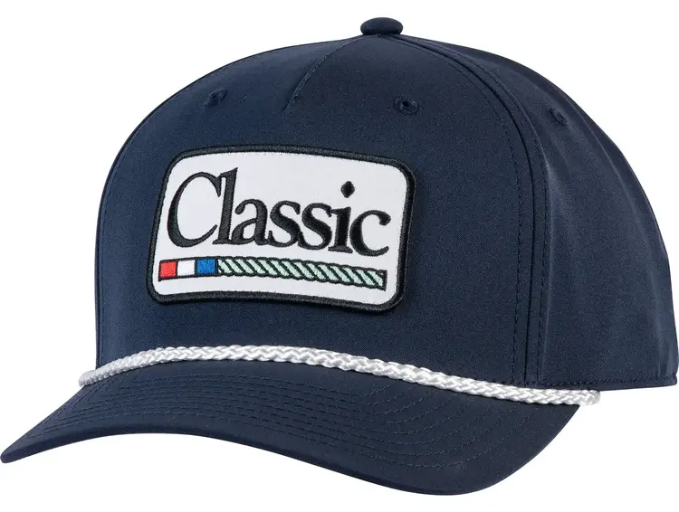 Classic Ropes Embroidered Patch Cap Navy White Rope