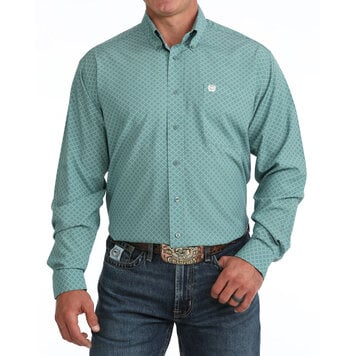 Cinch Arenaflex Geometric Print Muted Blue Green
