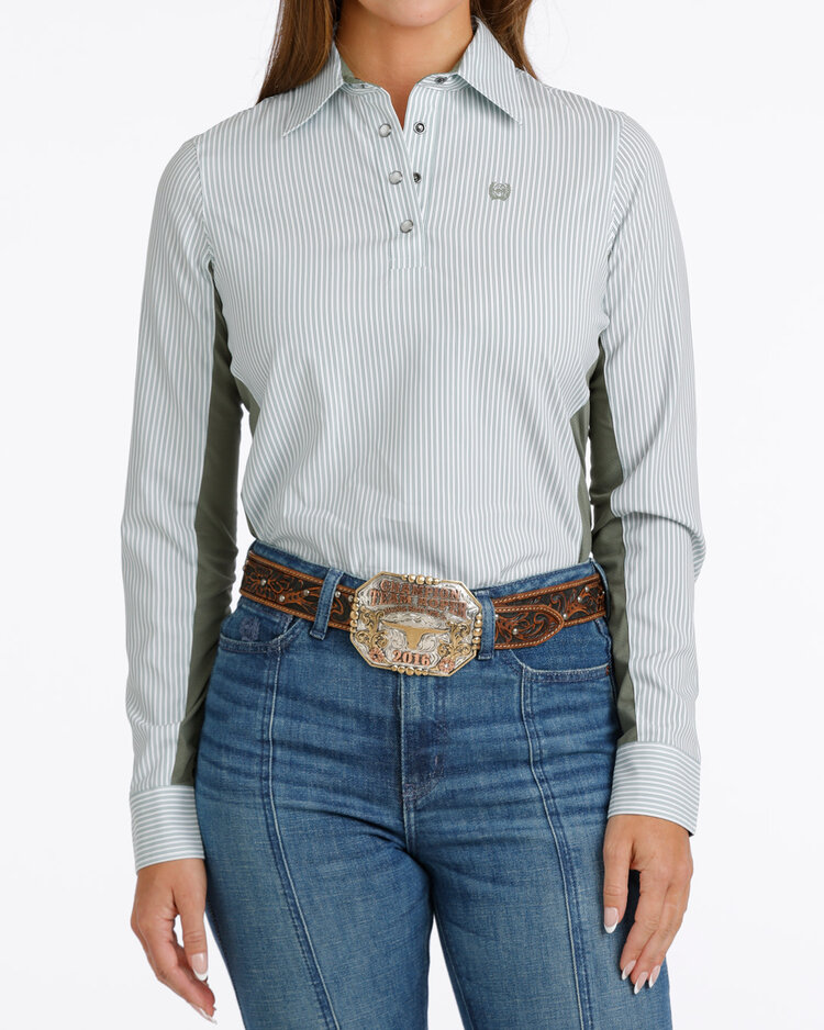 Cinch Hybrid Arenaflex Green Stripe
