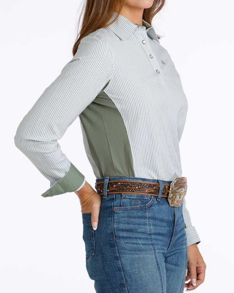 Cinch Hybrid Arenaflex Green Stripe