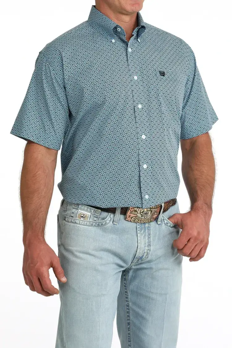 Cinch Blue Black Button Down