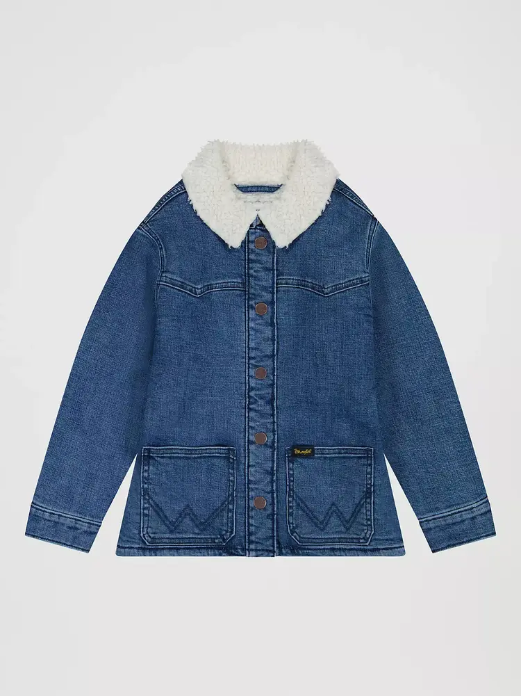 Wrangler Youth Sherpa Lined Denim Barn Jacket