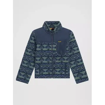 Wrangler Youth Hay Away Full Zip Sherpa Jacket Dark Forest