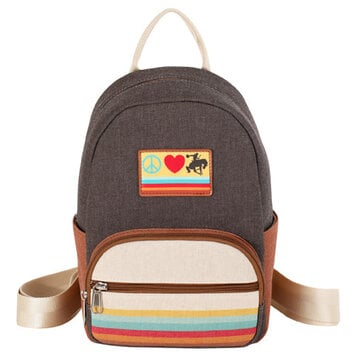 Red Dirt Hat Co Mini Backpack Brown W Peace Love Ride Patch