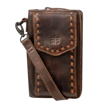 STS Ranchwear Bandera Chocolate Quickdraw Crossbody Wallet