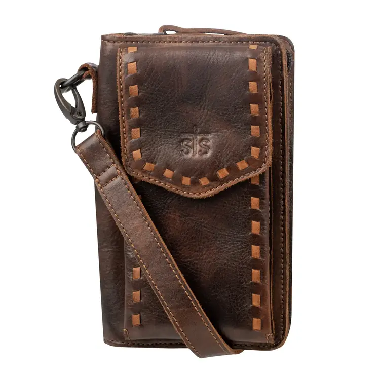 STS Ranchwear Bandera Chocolate Quickdraw Crossbody Wallet