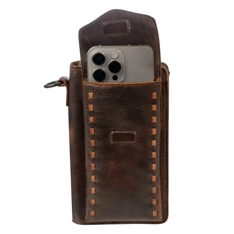 STS Ranchwear Bandera Chocolate Quickdraw Crossbody Wallet