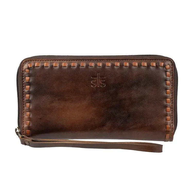 STS Ranchwear Bandera Chocolate Berkley Bifold Wristlet