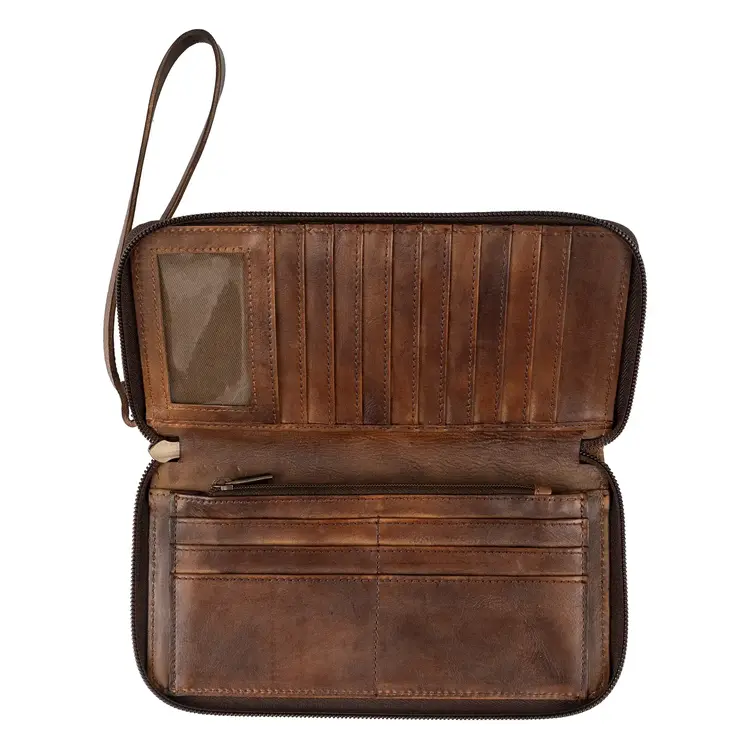 STS Ranchwear Bandera Chocolate Berkley Bifold Wristlet
