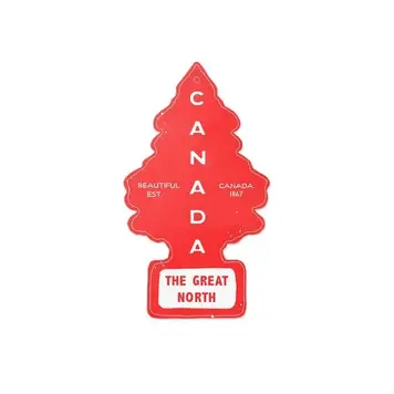 Waterproof Canada Tree Sticker Red 3.5" x 2"