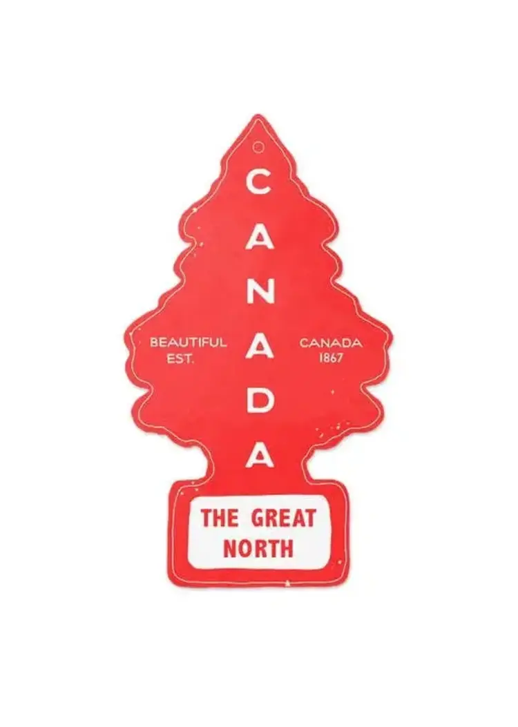 Waterproof Canada Tree Sticker Red 3.5" x 2"