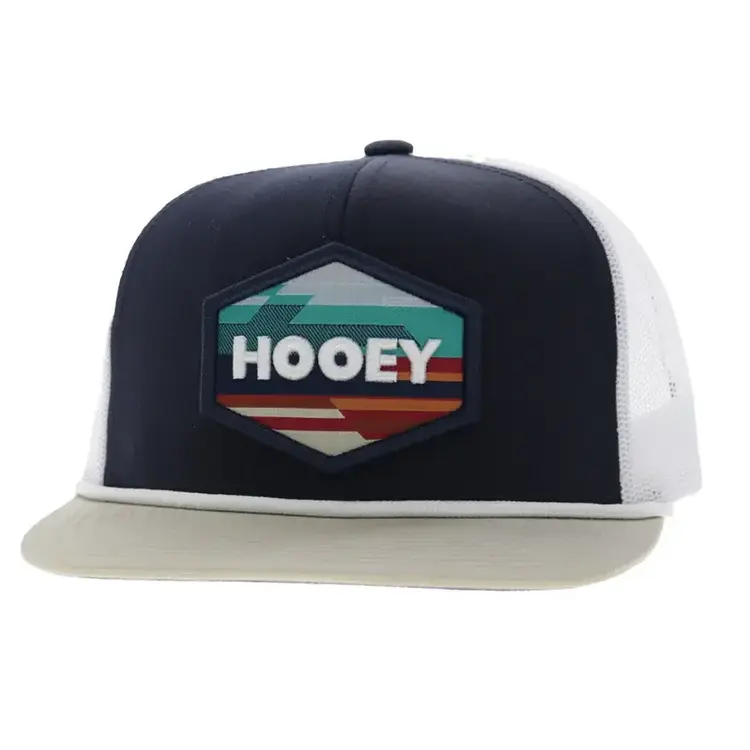 HOOey Mesa 6 Panel Snapback Navy White