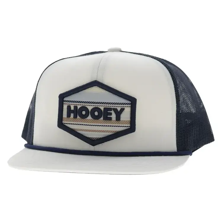 HOOey Mesa 6 Panel Snapback Cream Navy