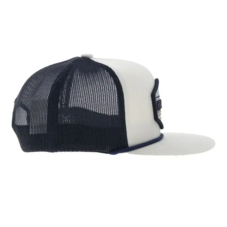 HOOey Mesa 6 Panel Snapback Cream Navy