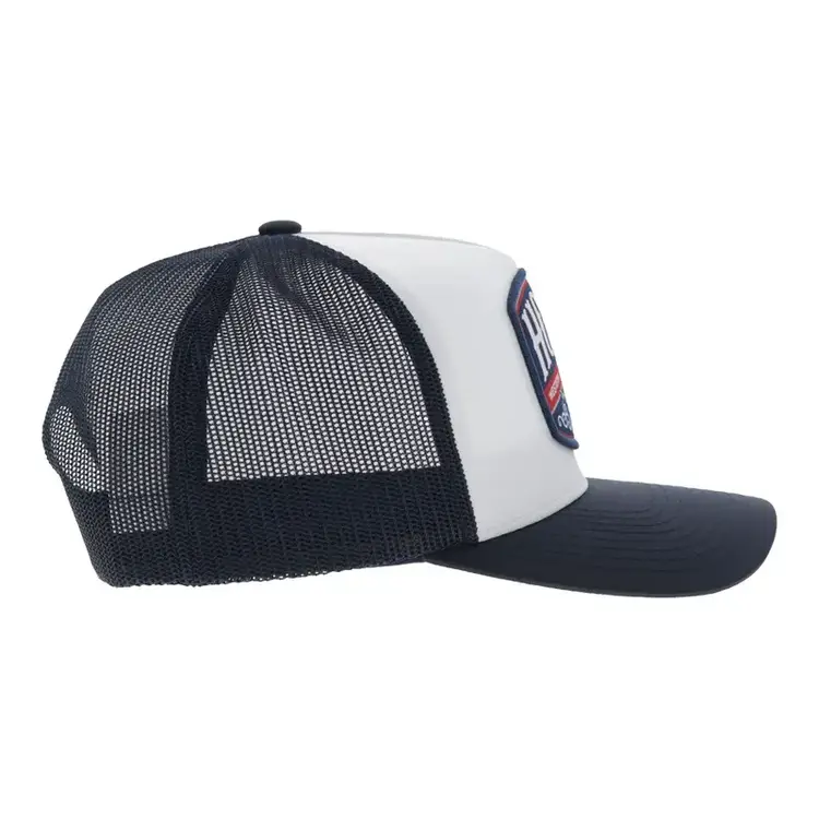 HOOey Salado 5 Panel Snapback White Navy
