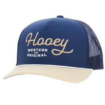 HOOey OG 5 Panel Snapback Navy Tan