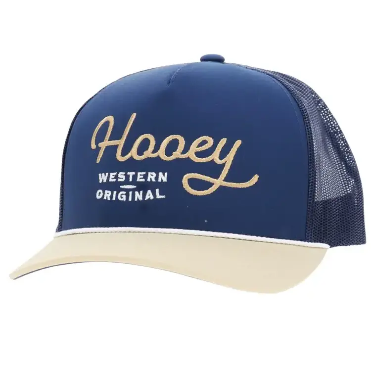 HOOey OG 5 Panel Snapback Navy Tan