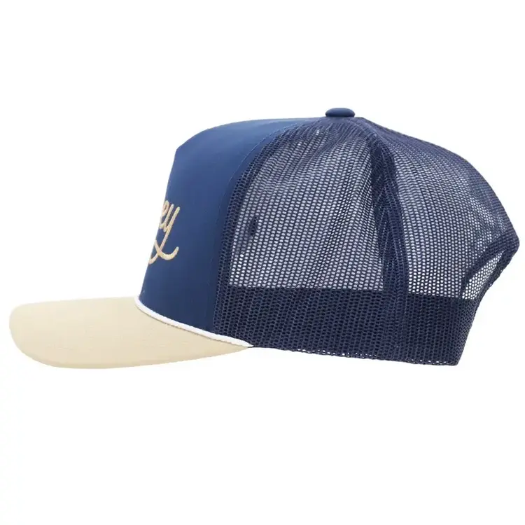 HOOey OG 5 Panel Snapback Navy Tan