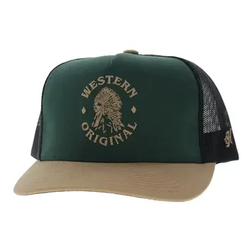 HOOey Quanah 5 Panel Snapback Green Black
