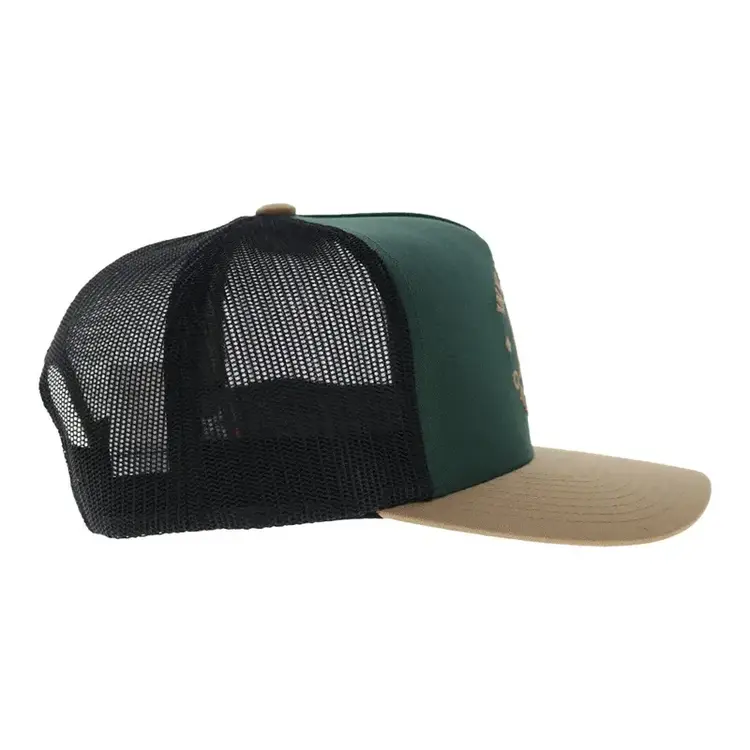 HOOey Quanah 5 Panel Snapback Green Black