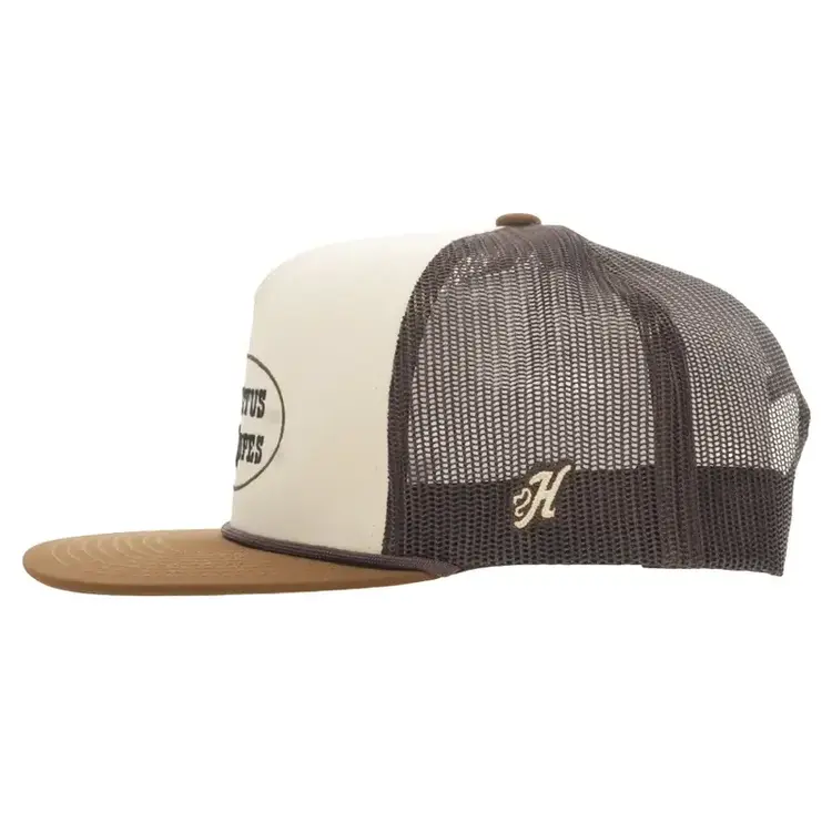 HOOey Cactus Ropes 5 Panel Snapback Tan Brown