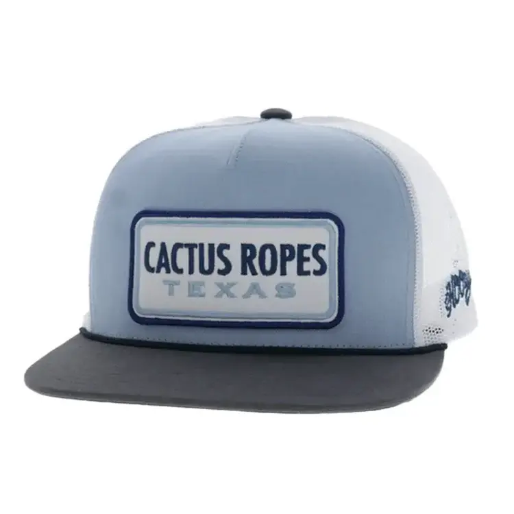 HOOey Cactus Ropes 5 Panel Snapback Blue White